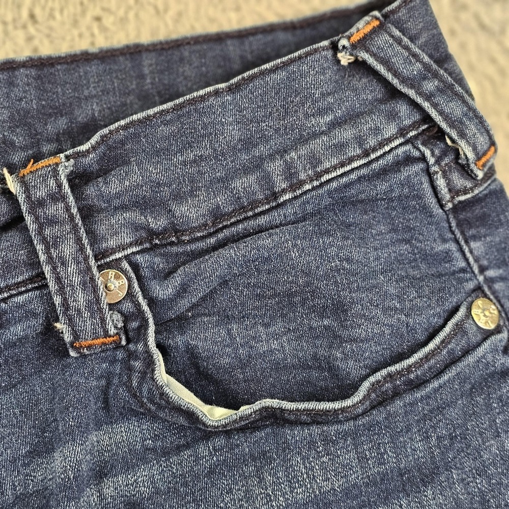 True Religion Rocco Jeans Mens 38 Blue Relaxed Skinny Denim Flap Pockets Stretch - Picture 7 of 14